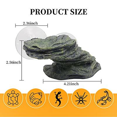 Reptile Aquarium Basking Ornament Fish Tank Rocks Platform Turtles Dragon Bearded Landscaping Resin Decoration Landscape, Size: Medium