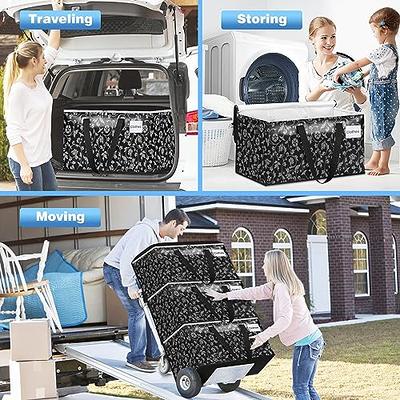 Moving Boxes Heavy Duty Moving Bags with Strong Zippers and Handles  Collapsible Moving Supplies, Storage Totes for Packing & Moving Storing  93L