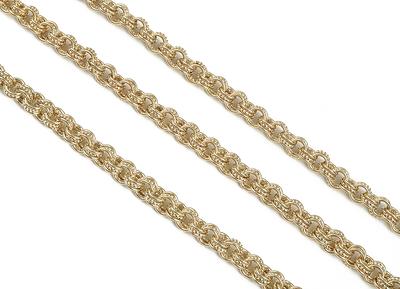 Gold Round Link Chain - 14K Real Brass Textured Cable Rolo For Necklace  Bracelet 0.36x0.36x0.16 Rgp2965 - Yahoo Shopping