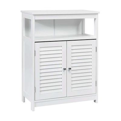 White Wood 4-Drawer 1-Door Bathroom Storage Cabinet - 32.68 H x 22.05 W x  11.81 D - On Sale - Bed Bath & Beyond - 32460526