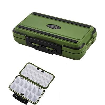 Yimaa 2 Pack 36 Grids Plastic Tackle Box Bead Organizer Box Clear