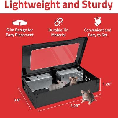 Tin Cat Multi-Catch and Release Humane Live Mouse Trap with Clear