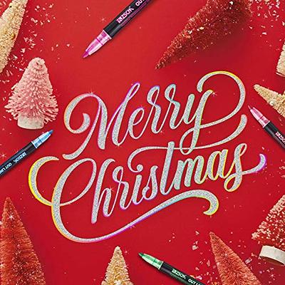 ZSCM Super Squiggles Outline Metallic Markers Pens, Double Line Paint Markers  Pens, for Christmas Greeting Cards, DIY Photo Album, Scrapbook Crafts,  Metal, Ceramic, Glass, Christmas Decor (12 Colors) - Yahoo Shopping