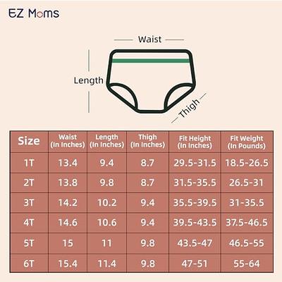  EZ Moms 6 Packs Soft Plastic Underwear For Toddlers
