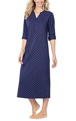 PajamaGram Womens Flannel Nightgown Soft - Womens Nightgown, Black