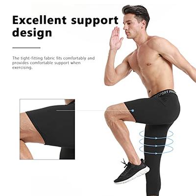 Men's Compression Pants One Leg Tights Leggings Athletic Base Layer for Gym  Running Basketball 