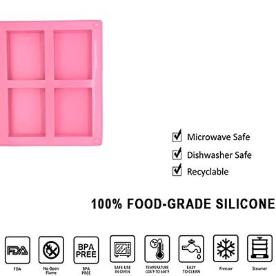 2 Pack Silicone Soap Molds, 6 Cavities Silicone Baking Mold Cake Pan