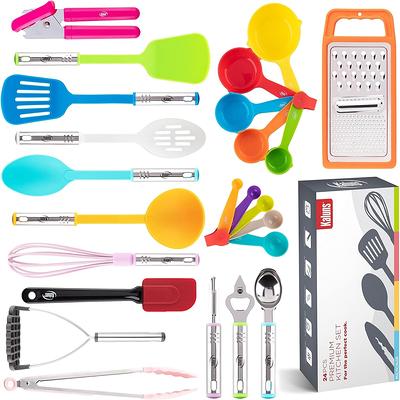 Kitchen Utensil Set, 24 Cooking Utensils Set, Nylon and Stainless