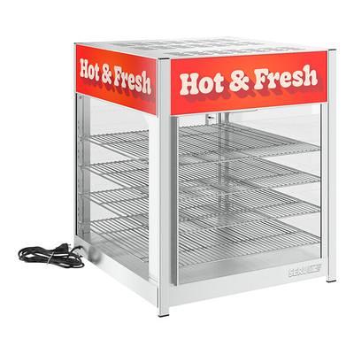 WeChef 2-Tier Pizza Warmer Countertop 24 Commercial Food Warmer Display  w/Removable Trays Light Bulb Pastry Display Case for Restaurant Cafe Buffet