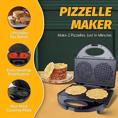 FineMade Pizzelle Maker with Non-Stick Coating, Electric Pizzelle