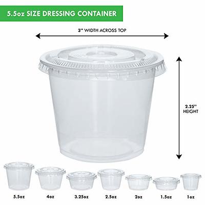 RIKICACA 4oz Containers with Lids 200 Pack Small Plastic Containers with  Lids