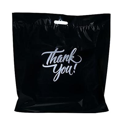 Prime Line Packaging Plastic Bag with Handles, Extra Large Frosted White  Gift Bags 16x6x12 50 Pack