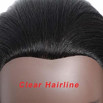 headdoll Mannequin Head 100% Real Hair for Cosmetology Manikin 16 inch Doll Head Hairdresser Hairstylist Training Practice Styling Braiding Styling