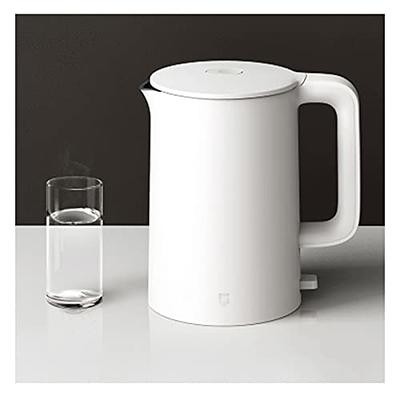 Portable Kettle Electric Tea Kettle Stainless Steel Insulated Hot Water Kettle Small Water Boiler for Hotel Traveling Parties White, Size