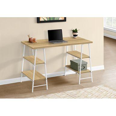 Modern Style Computer Table with Storage Shelf At