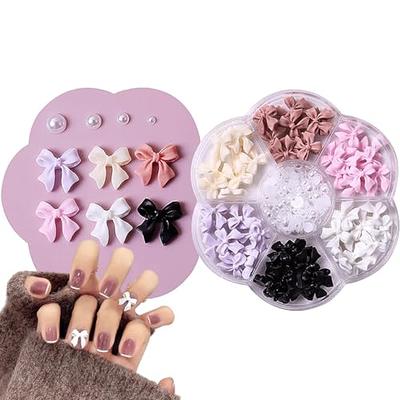 Makartt Nail Charm Nail Rhinestone Glue Kit 15ml Gel Nail Glue with Nail  Preals Rhinestone Gems 3D Nail Art Bowknot Heart Decor Acrylic Nail Supply