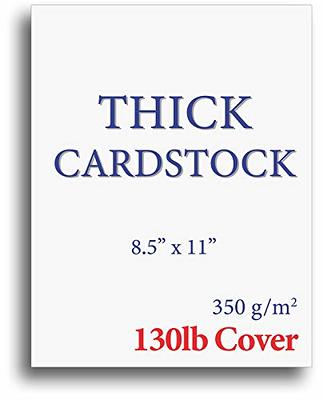 Extra Heavy Duty 130lb Cover Cardstock - Bright White - 350gsm 17pt Thick  Paper for Inkjet & Laser Printers - 8-1/2 x 11 - 15 Pack