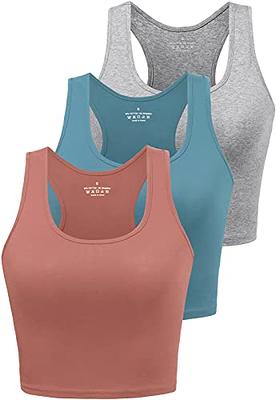 CRZ YOGA Womens Butterluxe Workout Cropped Tank Tops High Neck Racerback  Tanks Sleeveless Athletic Crop Top