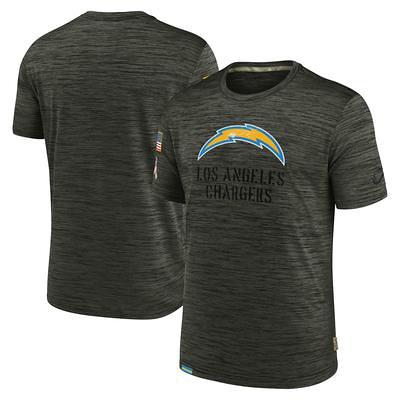 Men's Nike Heather Gray Los Angeles Chargers Sideline Velocity Athletic  Stack Performance T-Shirt