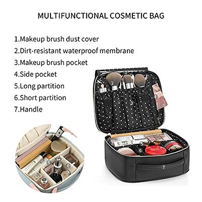 2 in 1 Travel Makeup Bag Organizer with Compartments Portable NEW