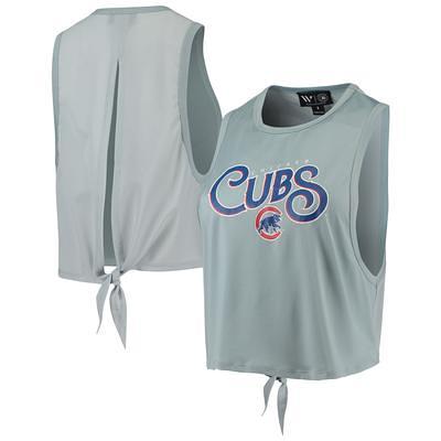 Men's Fanatics Branded Heather Gray Chicago Cubs Primary Tank Top