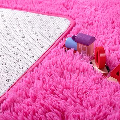 Noahas Fluffy Bedroom Rug Carpet,4x5.3 Feet,Shaggy Fuzzy Rugs for Bedr