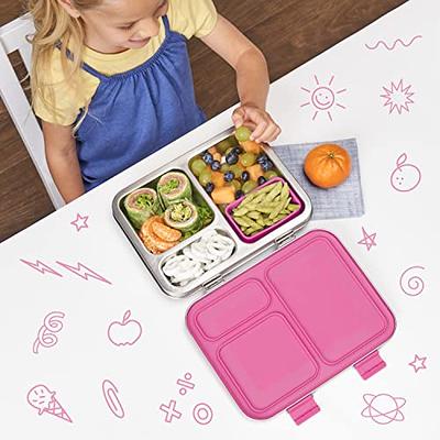 Bentgo® Kids Stainless Steel Leak-Resistant Lunch Box - Bento-Style  Redesigned in 2022 w/Upgraded Latches, 3 Compartments, & Extra Container  Eco-Friendly, Dishwasher Safe, Patented Design (Fuchsia) - Yahoo Shopping