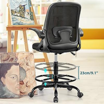 Winrise Office Chair Desk Chair, Ergonomic Mesh Computer Chair Home Office Desk Chairs, Swivel Task Chair Mid Back Breathable Rolling Chair with Adjus