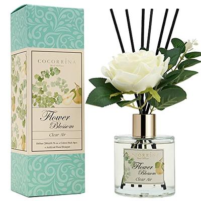 Cocorrina Reed Diffuser Set, Flower Reed Diffuser Clear Air 6.7 oz, Scented  Diffuser with Sticks Home Fragrance Essential Oil for Bathroom Shelf Decor,  Living Room, Large Room, 1pack - Yahoo Shopping