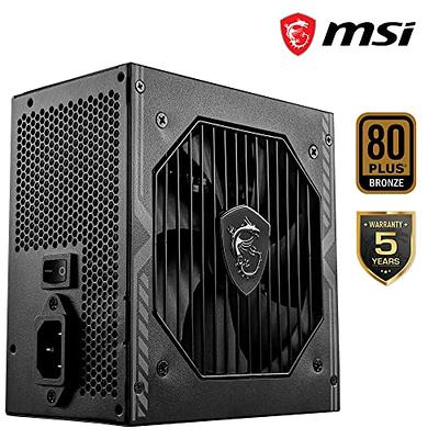 MSI MAG A650BN Gaming Power Supplyr - 80 Plus Bronze Certified 650W -  Compact Size - ATX PSU