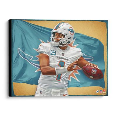 Tua Tagovailoa watercolor, Miami Dolphins wall art, Miami Dolphins, Tu –  Capital Canvas Prints