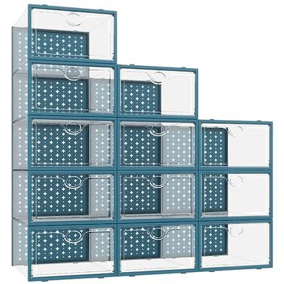  [ 12 Pack ] Multi-Use Clear Bins for Organizing