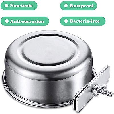 Dog Bowl Stainless Steel Metal Pet Puppy Food Water Drinking Big Plate  Accessory