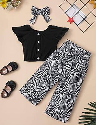 Boutique Toddler Kids Girls Zebra Stripe T-Shirt Tops Pants Leggings  Outfits 2Pcs Set Clothes - Walmart.com