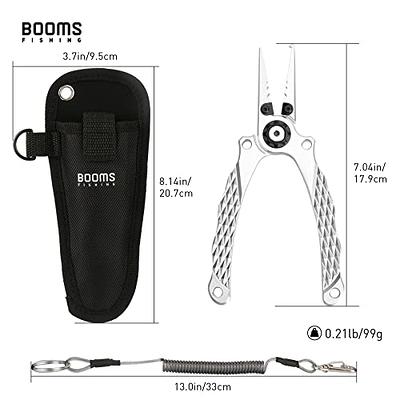 Booms Fishing X12 Aluminum Fishing Pliers Saltwater Split Ring Pliers for  Fishing Hook Removal, Comes with Sheath and Lanyard, Silver - Yahoo Shopping