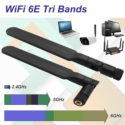 WiFi 6E Antenna Tri-Band 6GHz 5GHz 2.4GHz Omnidirectional RP-SMA Male Wi-Fi  Antennas for PC Desktop IP Camera Router 2 Pcs - Yahoo Shopping