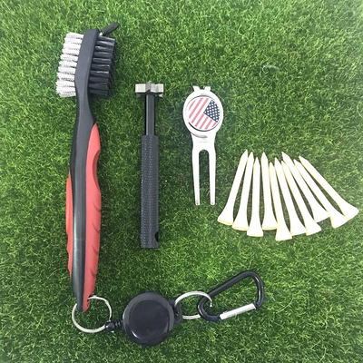 Skinny Golf Magnetic Scrub Brush & Pocket Caddie Divot Tool Bundle