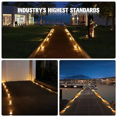 VOLISUN Driveway Lights Solar Dock Lights,12 Pack Solar Deck Lights  Waterproof Solar Powered led Dock Marine Lights Outdoor Marker Lights for  Step,Sidewalk and Pathway (Warm White) - Yahoo Shopping