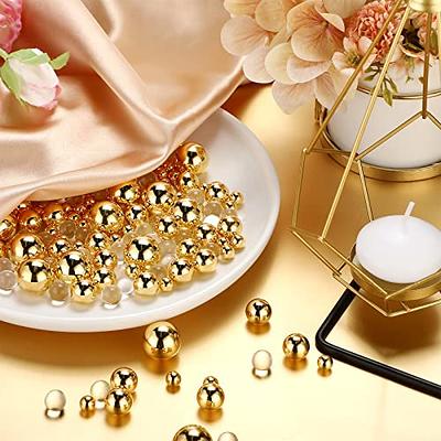 100 Pcs Floating Vase Pearl No Hole Pearls Vase Decoration Wedding Table  Decoration includes Transparent Water Gels Vase Filler