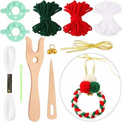 Chuangdi 2 Pieces Wood Weaving Crochet Needle Knitting Fork Weaving Tool  Accessories Kids Christmas DIY Craft Kit DIY Christmas Wreath for Christmas  Decoration - Yahoo Shopping