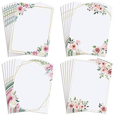 48 Sheets Paper Stationery Decorative Design Printer Paper Leaf Theme  Greenery Border Design Writing Stationary Printing Paper 8.5 x 11 Inches  for Office School Wedding Home Supplies (Flower) - Yahoo Shopping