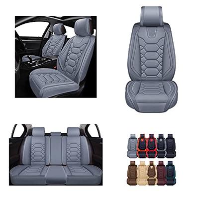 OASIS AUTO Car Seat Covers Premium Waterproof Faux Leather Cushion Universal  Accessories Fit SUV Truck Sedan Automotive Vehicle Auto Interior Protector  Full Set (OS-004 Gray) - Yahoo Shopping