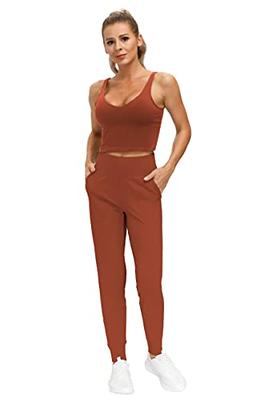 THE GYM PEOPLE Women's Joggers Pants Lightweight Athletic Leggings Tapered  Lounge Pants for Workout, Yoga, Running (Small, Brick Red) - Yahoo Shopping