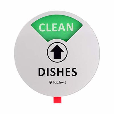 Clean Dirty Dishwasher Magnet Sign Indicator (Black White Thumb)