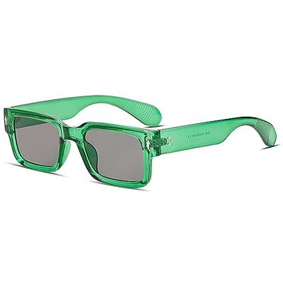 AIEYEZO Square Sunglasses for Women Men Square Thick Frame Sun Glasses Simple Designer Style Shades