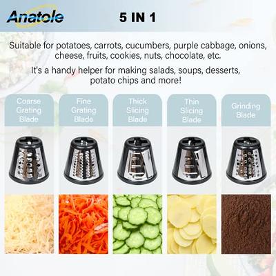 4-in-1 Multi-purpose Vegetable Slicer Set Cheese Grater Vegetable Cutter  Cabbage Chopper Kitchen Stainless Steel Interchangeable Blades, Potato  Lemon