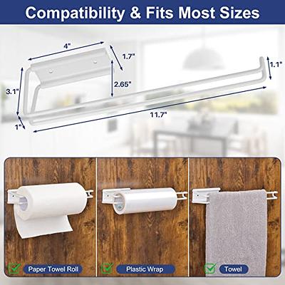 Paper Towel Holders - Under Cabinet Paper Towel Roll Rack Mount Vertical Or  Horizontal, Self Adhesive Or Drilling Matte Black Adhesive Paper Towel Bar