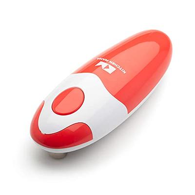 Farberware Hands-Free Battery-Operated Black Can Opener in Red