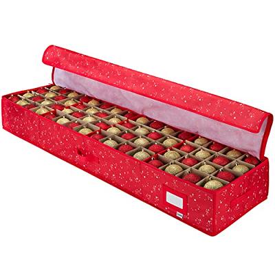 Hearth & Harbor Holiday Storage with Extra 2 PC of Christmas Storage Bins and Ribbon Storage Organizer - Fade Resistant Wrapping Paper Storage