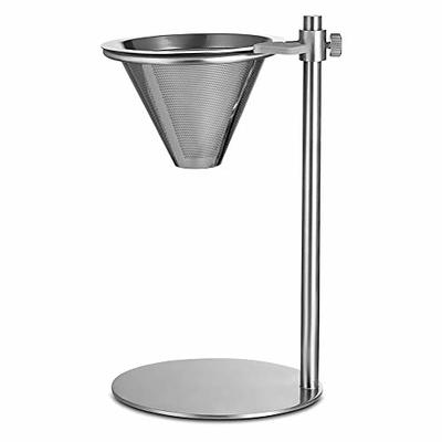 Mingkai Stainless Steel Pour Over Coffee Maker, Adjustable Pour Over Coffee  Stand with Double Filter, Freestanding Drip Cone Brewer and Stand, Make  Coffee Directly into Mug, Cup or Thermos Silver - Yahoo